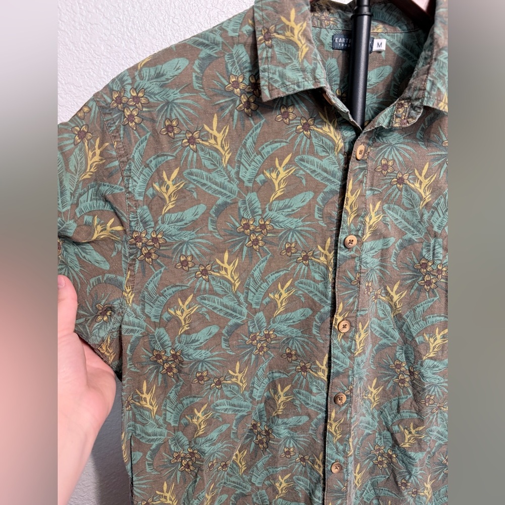 *SOLD* Vintage 90s Earthbound Trading Co 100% Cotton Button Down Shirt - M’s M - Picture 4 of 5